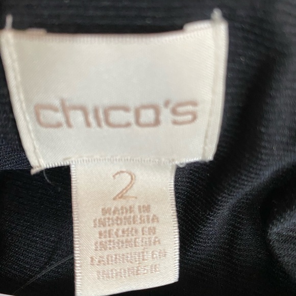 Chico’s Black Top with Gold Embroidered Thread - Picture 6 of 8